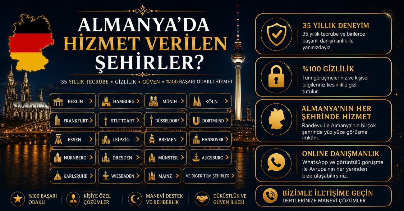 Almanya’da Hizmet Verilen Şehirler